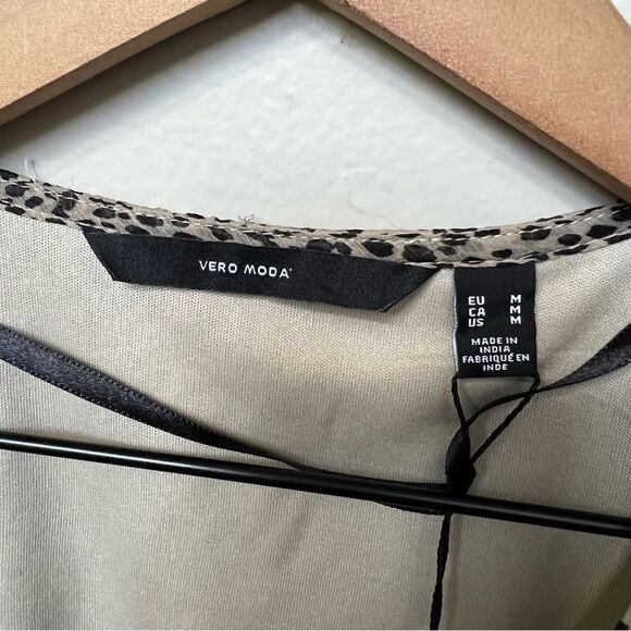 NWT ASOS Vero Moda Wrap Dress Nomad Lola Leopard Cheetah Sz Medium Animal Print - Picture 9 of 11